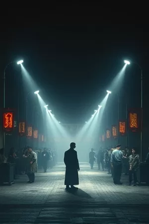 《无名旗帜》画面,旧旗帜在风中展开