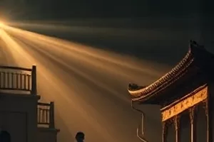 《第七号站台》画面,空荡站台与广播喇叭特写